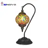 Morocco hotel decoration lighting funky mosaic glass led table lamp