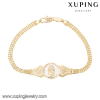 

74594 xuping Fashion 18K gold color virgin mary Jesus beads bracelets