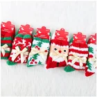 Winter New bow stockings thick warm Christmas stockings red towel socks wholesale