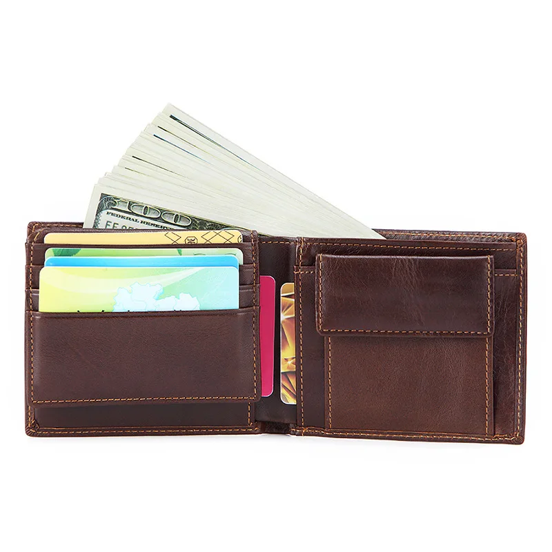 RFID Blocker Anti-thief genuine leather coin pocket card holder slots men wallet, Multi
RFID Blocker Anti-thief genuine leather coin pocket card holder slots men wallet, Multi