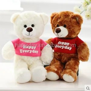 birthday gift soft plush mini teddy bear with colorful clothes