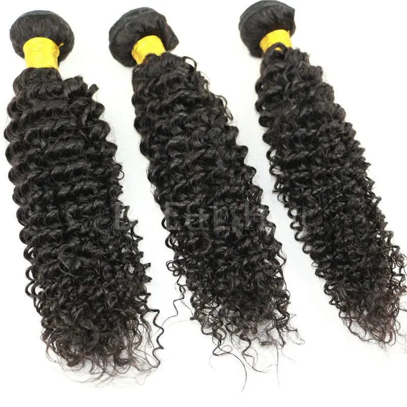 hair products : 100g/pcs 1B color virgin brazilian kinky curly hair weave extensions