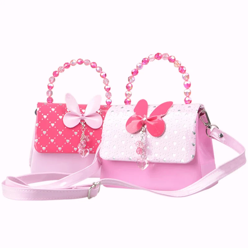 2020 hot sale fashion butterfly beads pink PU handbags girl shoulder bag kids leather beaded coin purse
2020 hot sale fashion butterfly beads pink PU handbags girl shoulder bag kids leather beaded coin purse