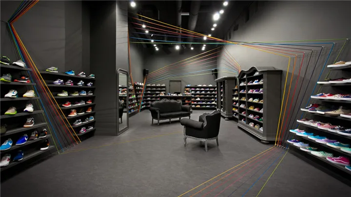 factory customized sport shoe store design and layout concept