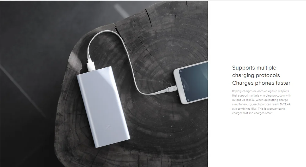 Official Global Version Xiaomi Mi Power Bank 2 2S 10000mAh Quick Charge Portable Power Source Powerbank Black Sliver - ANKUX.COM