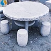 top polished granite stone dining table set