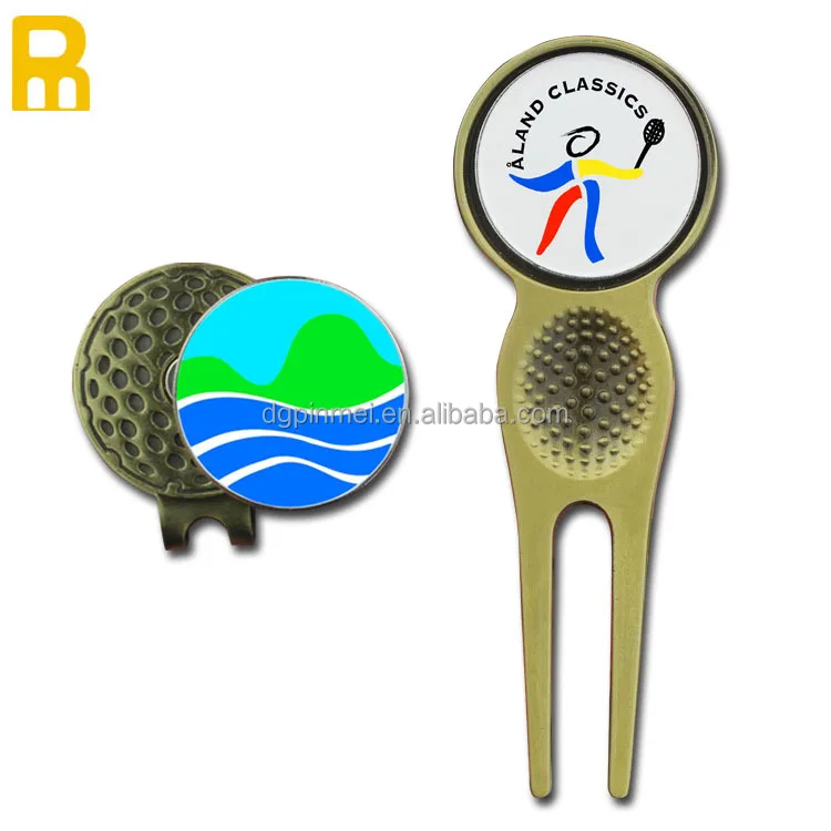 gifts & crafts tool custom golf ball marker hat clip divot tool