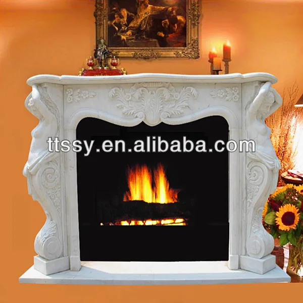 Hot sale carved cheap electric fireplace