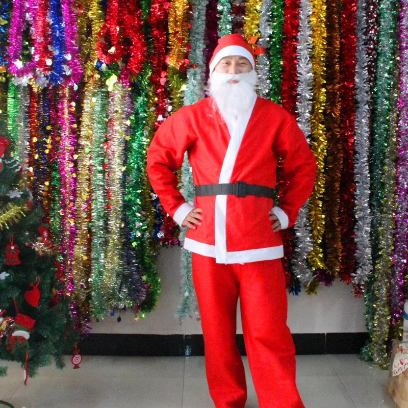 חג המולד סנטה קלאוס בגדי תחפושות חג המולד חליפת חג המולד תחפושת למבוגרים תלבושת חליפה