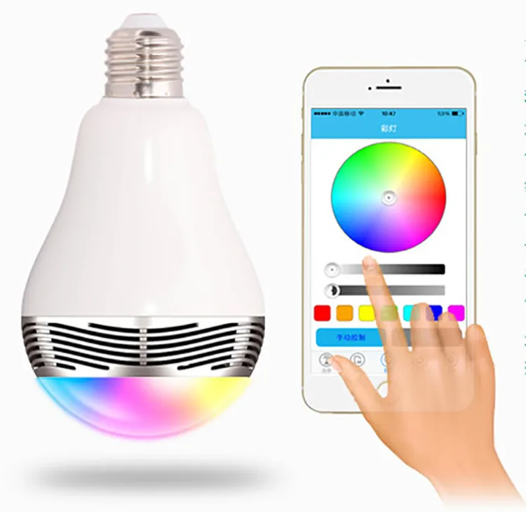 Smart Colorful LED Light Bulb wireless Bluetooth speaker with APP remote control - ANKUX.COM