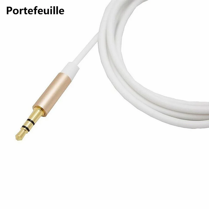 Portefeuille 3.5mm Male Aux Stereo Audio Gold Cord cable for Apple iPhone 8 X 7 Plus 6 6S Headphone Adapter to Car Stereo 3.5 mm (1)