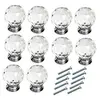 30mm Clear Round Crystal Handle Cabinet Cupboard Crystal Glass Drawers Knobs Dresser Bookcase