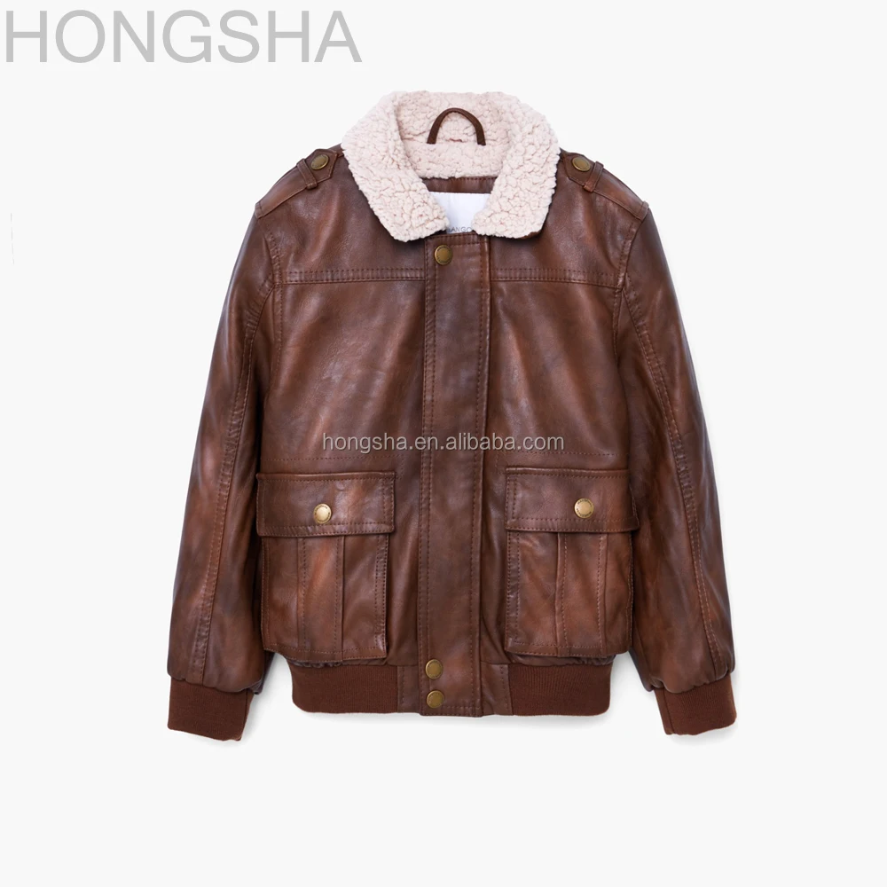 product name: children"s sheepskin shearling coats kids