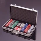High quality ABS casino 11.5g 300pcs poke chips set with Aluminum case