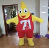 Hola yellow star mascot costume/mascot costume/mascot