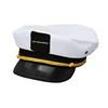 Vintage White Adjustable Skipper Sailors Navy Captain Boating Military Blank Captain hat