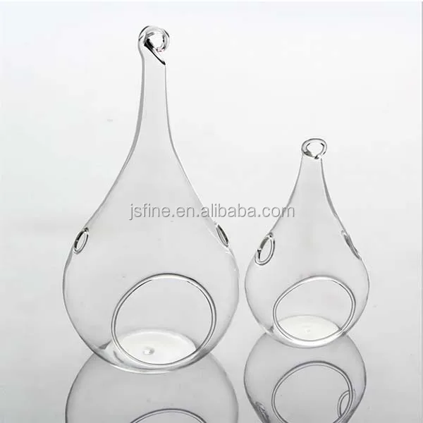 hanging tear drop glass candle holder - buy hanging glass bulb