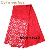 Catherine Comfortable Red Beaded Laser Lace Fabric Cutter With Beaded And Stones