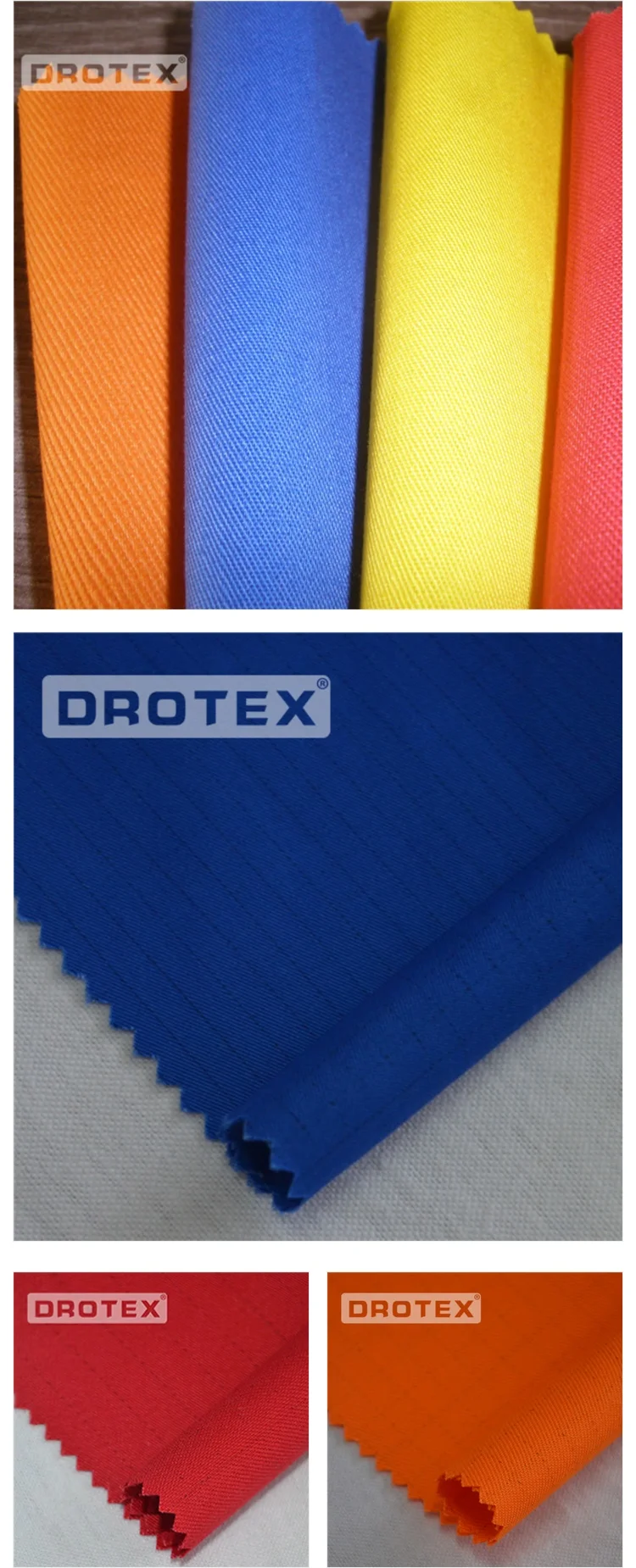 Oem Odm Cotton Flame Retardant Anti Static Fabric Waterproof