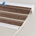 2019 New Design Cheap Upper Open Pattern Linen Window Zebra Blinds