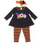 kids clothing wholesale fall winter children wear boo embroidery kids outfit