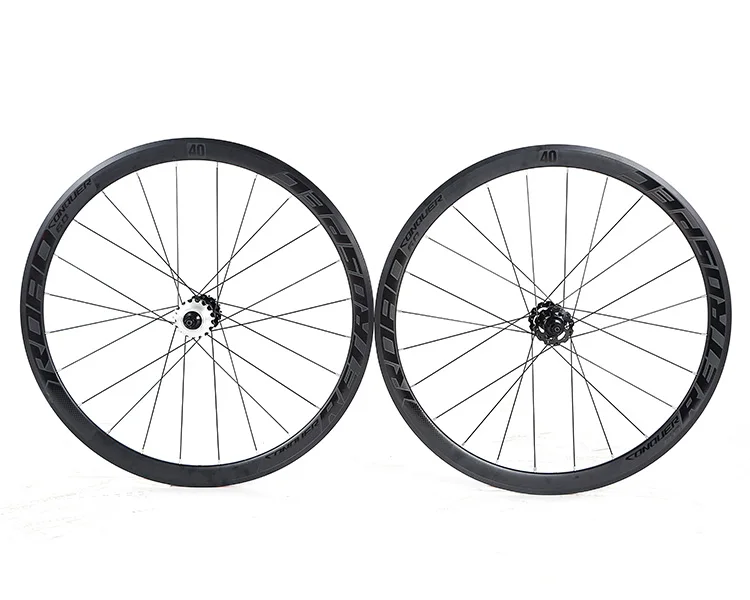 chinese 700c fixed gear bike alloy 40mm clincher wheels