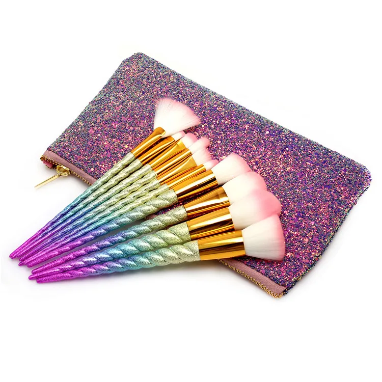 High quality custom logo 10pcs synthetic glitter travel cosmetic make up brush, Rainbow or rose gold
High quality custom logo 10pcs synthetic glitter travel cosmetic make up brush, Rainbow or rose gold