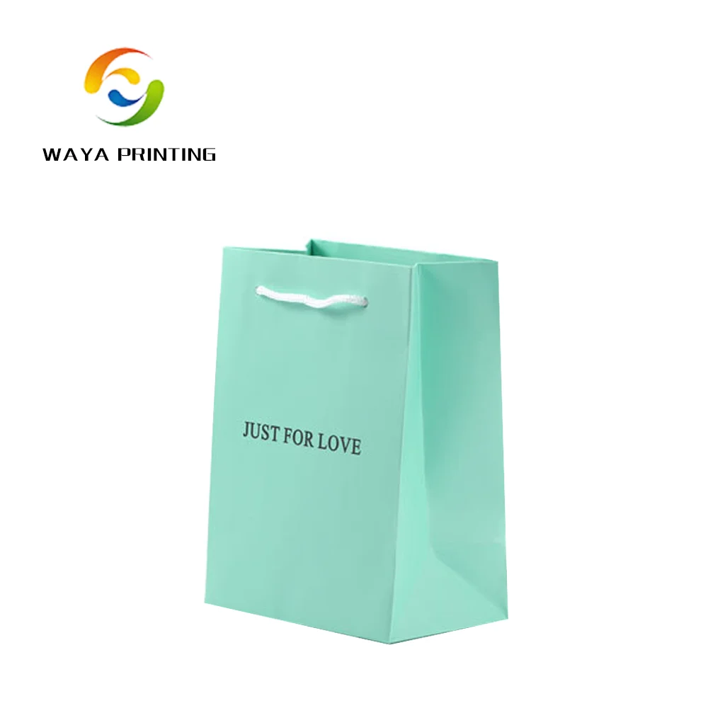 custom printed gold foil tiffany blue wedding gift paper bags