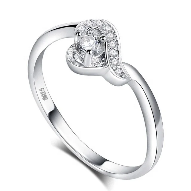 Bijoux Simple Heart shape 925 Sterling Silver Jewelry Ring Level CZ wedding band Engagement Rings for women girls
Bijoux Simple Heart shape 925 Sterling Silver Jewelry Ring Level CZ wedding band Engagement Rings for women girls