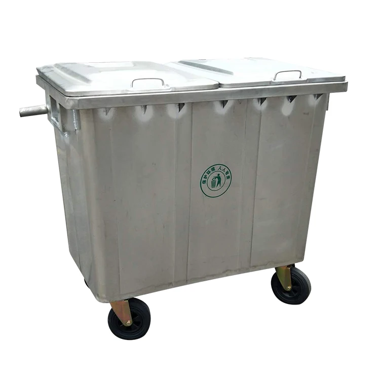 1100 Litre Wheeled Waste Bins Stainless 