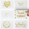 54 Pack Thank You Flat Note Cards - Foil Logo Print Blank Back Thank You Notes, Fold Flat Thank You Greeting Card