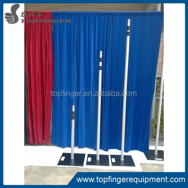 Best service aluminum retractable pipe drape stand with drapery