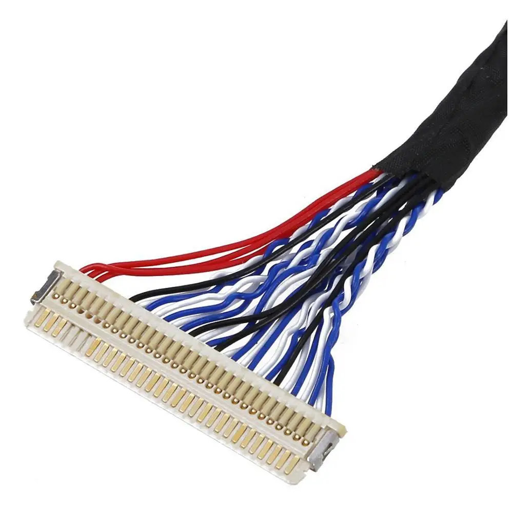 oem lvds 50pin braided extension cable dupont 2.