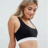 china clothes manufacture women bralette crop top womens fashion 2018 sports bra with contrast color waistband