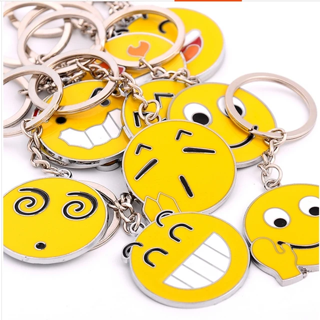 custom keychain mental alloy key ring emoji keychain gift for 动态图库网