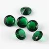 AAA wholesale round emerald color glass gems for jewelry setting