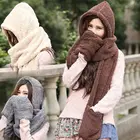 Fashion Thick Winter Warm Custom Made Fur Hat Gloves Scarf For Lady
