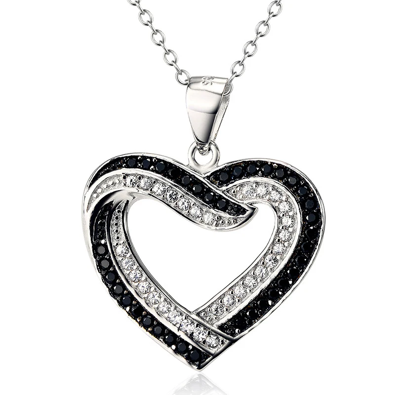 Fashion Sterling Silver Zircon Necklace Jewelry S925 Black Crystal Heart Pendant Necklace (KX011), Same as the picture
Fashion Sterling Silver Zircon Necklace Jewelry S925 Black Crystal Heart Pendant Necklace (KX011), Same as the picture