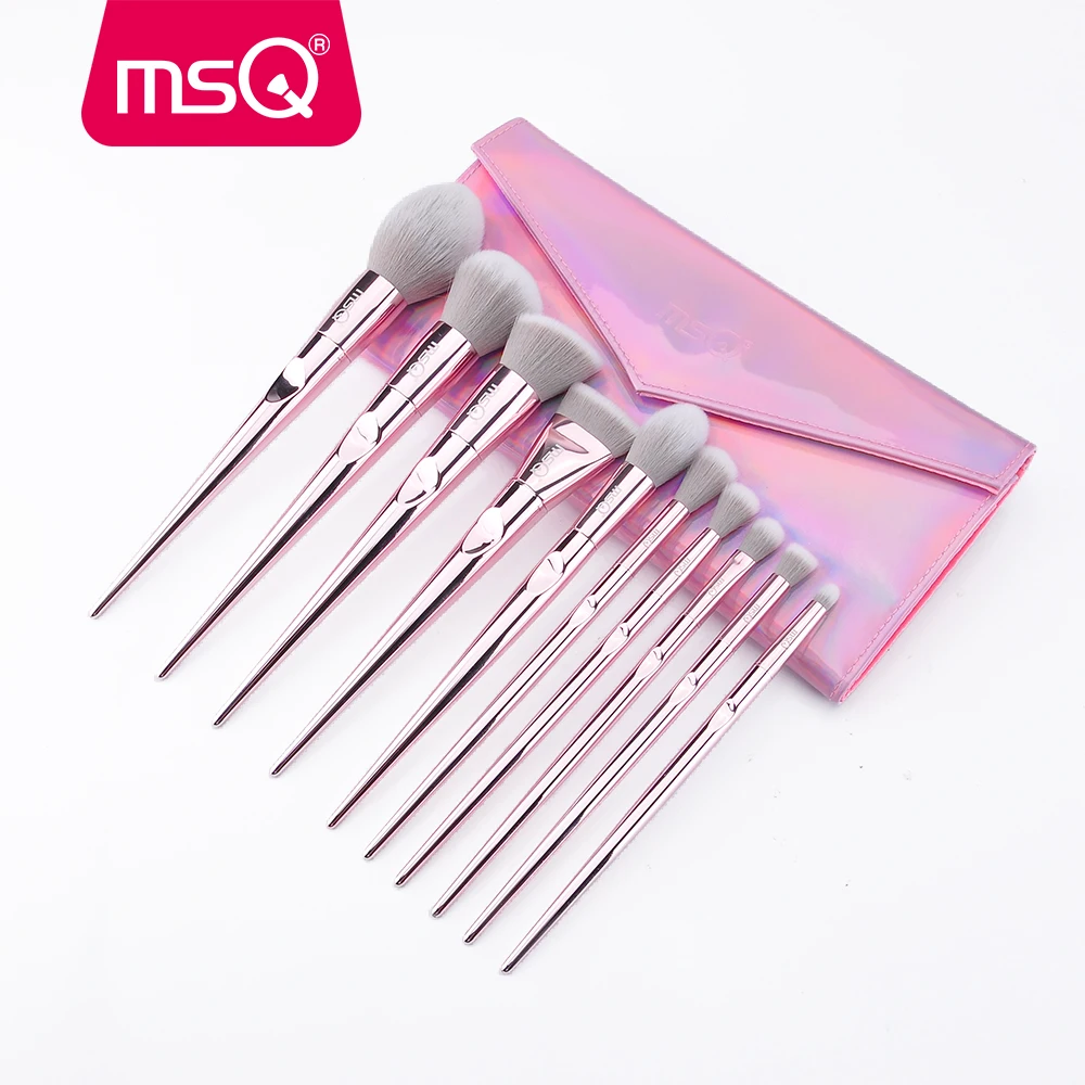USA Free Shipping MSQ 10 Pieces Plastic Handle with Metal Plating and Rainbow Shiny Hand Case Makeup Brush Kit
USA Free Shipping MSQ 10 Pieces Plastic Handle with Metal Plating and Rainbow Shiny Hand Case Makeup Brush Kit