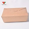 Custom food take away food grade brown kraft paper lunch box