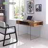 Modern glass office furniture table desk with glass top