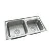 Foshan manufacturer 304 stainless steel kitchen sink with drain boars in modern kitchen design