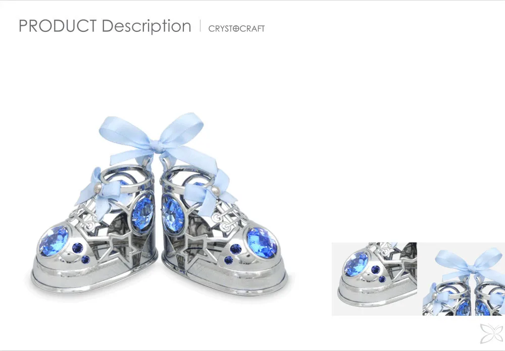 souvenir gifts decorated with crystals from swarovski baby shoes