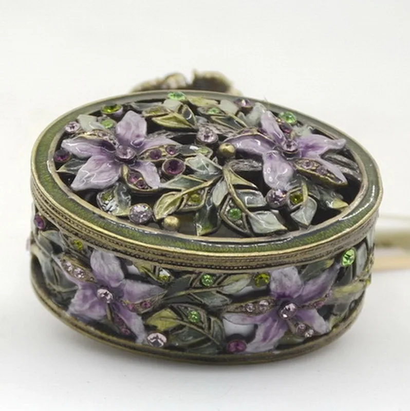 Metal Zinc Alloy Enamel Fancy Crystal Trinket Flower Shape Jewelry Box
Metal Zinc Alloy Enamel Fancy Crystal Trinket Flower Shape Jewelry Box
