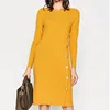 P18B81TR 100 cashmere tight sexy long sleeve dress knitted lady sweater wrap dress