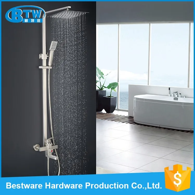 Bathroom wall mounted S/S 304 bath shower mixer tap faucet set mixer