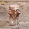 emboss honey fox shape glass mason jar Old Fashion Drinking Glasses