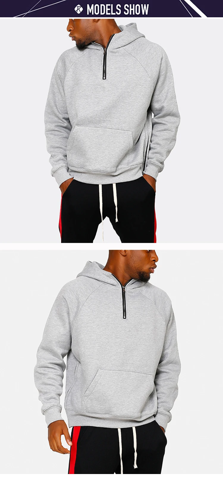 hooded sweatshirt men oversized hoodie blank high quality street