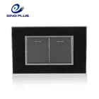 High Quality Acrylic 2 Gang 2 Way US Standard Electric Wall Switch Socket