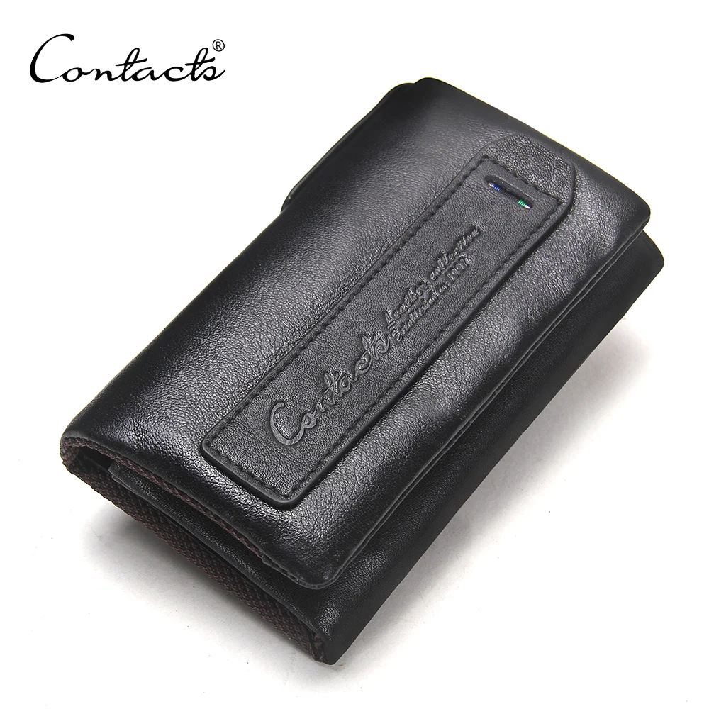 CONTACT'S House Keeper Wallet Multi Function Vintage Crazy Horse Leather Key Holder Wallet, Black
CONTACT'S House Keeper Wallet Multi Function Vintage Crazy Horse Leather Key Holder Wallet, Black